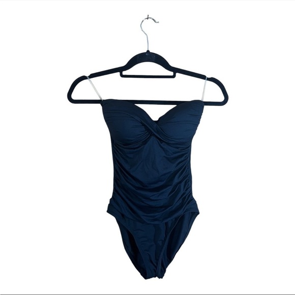 La Blanca Other - La Blanca Black strapless bandeau one piece swimsuit Size 4